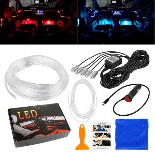 5907512867648 - Оптоволоконный автомобильный комплект AMBIENT LED RGB 6M