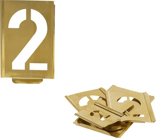 Шаблон розмітки 0-9 висота шрифту 40мм TURNUS