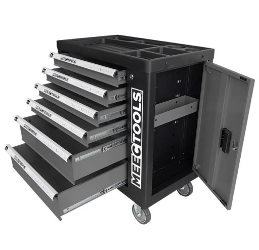 Шкаф для инструментов BQ на колесиках, с замком, 6 ящиков 167