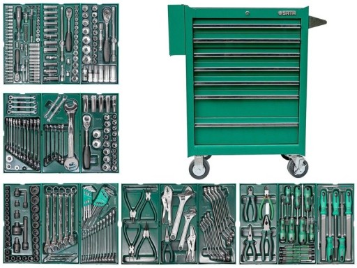 Шафа для інструментів SATA, візок для майстерні, 299 шт., 7 ящиків + аксесуари