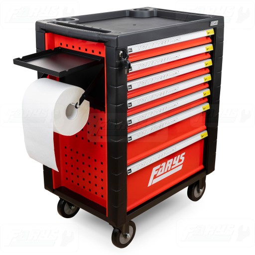 Тумба для інструментальної майстерні з полицею для паперу, червона FR4064.1