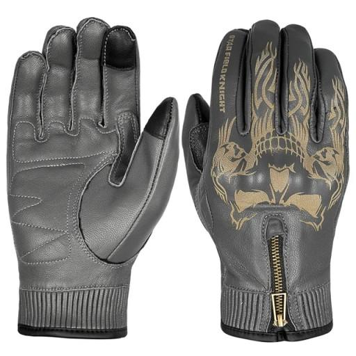 Сірий стиль Розмір L Чорні мотоциклетні рукавички з