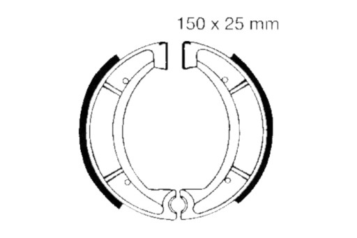 Y510G - Тормозные колодки EBC 510 Yamaha XT500