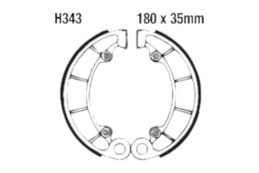 H343G - Тормозные колодки EBC H343G Honda TRX 500FE