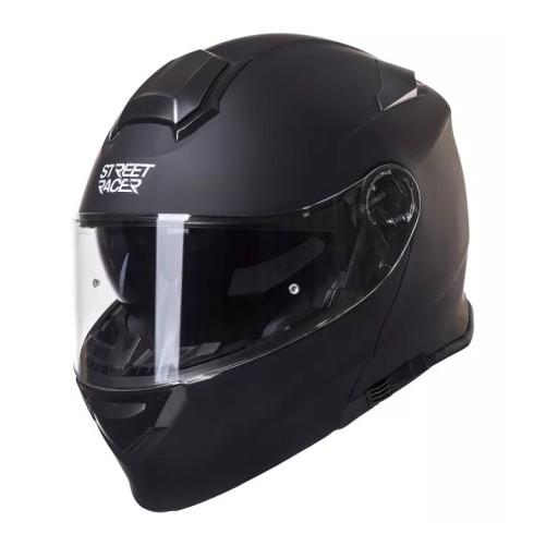 Мотоциклетний шолом Street Racer SR V1 Flip Up Matte Black Розмір: M