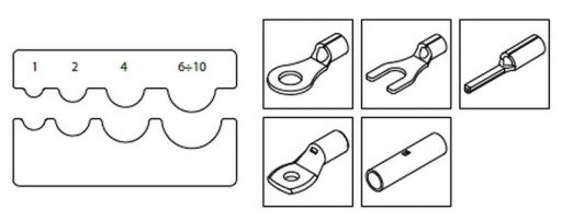 Кліщі для обтиску неізольованих трубчастих кабельних наконечників 0,5-10