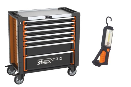 Широкая тележка для мастерской с 7 ящиками RICHMANN C1312 + FREE