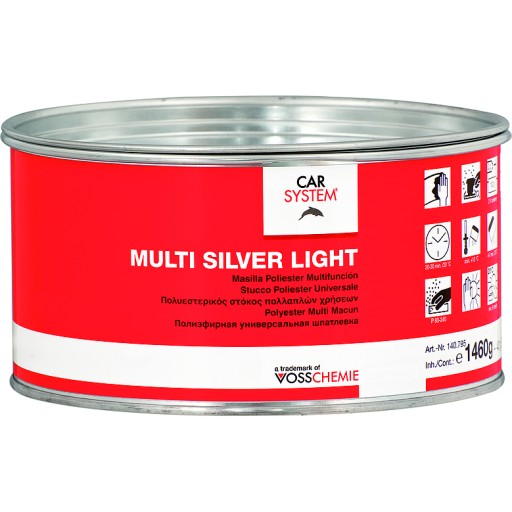 CARSYSTEM Multi Silver Light легкая шпаклевка 1,5 кг