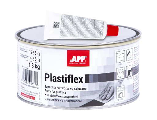 Шпаклёвка для пластика с отвердителем ГРАФИТ АПП Plastiflex 1,8кг