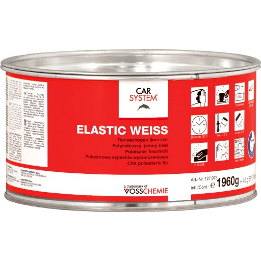 Финишная шпатлевка CARSYSTEM Elastic Weiss 2 кг