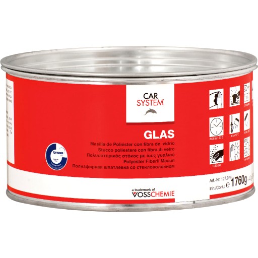Шпатлевка CARSYSTEM Glas для стекловолокна 1,8 кг