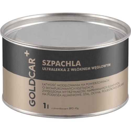 GOLDCAR+ карбоновая шпаклевка ультралегкая 1л