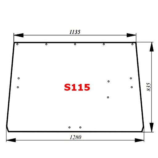 L36606 - Прозрачное заднее стекло JOHN DEERE, кабина SG2