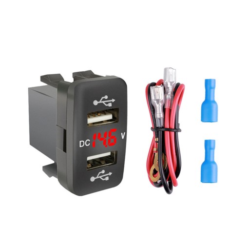 Швидкий автомобільний зарядний пристрій подвійний порт 12-24V