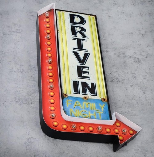 3D табло, 38х70, Drive In, LED ПОДАРУНОК, ХОТ РОД, РЕТРО