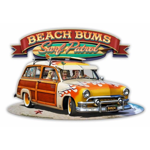 Вывеска 46 x 30, 1951 Surf Woody Banner, США хит