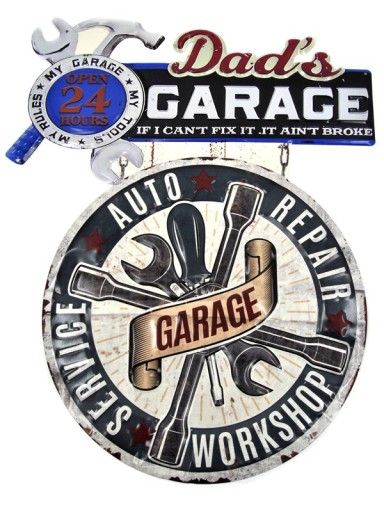 Вивіска 48х30 Татова Гараж і Інструменти ПОДАРУНОК ДЕНЬ НАРОДЖЕННЯ ХОТ РОД