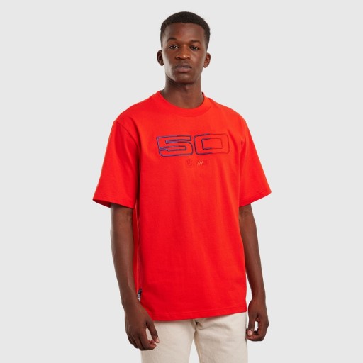 Мужская футболка 50 лет BMW M Street Noise (красная, XL) 80145A51903