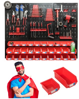 ДОШКА ДЛЯ ІНСТРУМЕНТІВ, СТІНА МЕТАЛЕВОЇ МАЙСТЕРНІ, КОНТЕЙНЕРИ GARA -