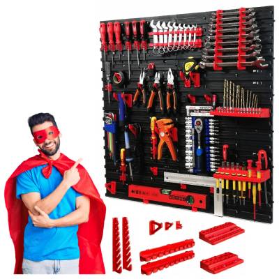 ІНСТРУМЕНТАЛЬНА ДОШКА МАЙСТЕРНЯ СТІНКА ДЛЯ ГАРАЖНИХ ІНСТРУМЕНТІВ 80Х80