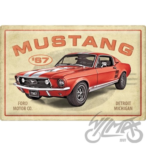 NAR24017 - ПЛАКАТ 40x60 FORD MUSTANG GT ЧЕРВОНИЙ 24017