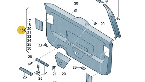НАКЛАДКА НА ЗАДНЮ КРИШКУ БАГАЖНИКА VW TOURAN III 5TA 16-21 5TA867601C