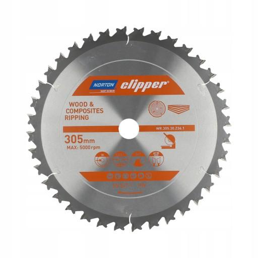 РІЗАЛЬНИЙ ЛЕЗОК ПО ДЕРЕВИНІ NORTON 305MMX30 T36