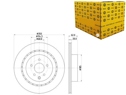 8DD 355 122-261 - ТОРМОЗНЫЕ ДИСКИ 2 ШТ. ОКРАШЕННАЯ ЗАДНЯЯ ИНФ NI HELLA