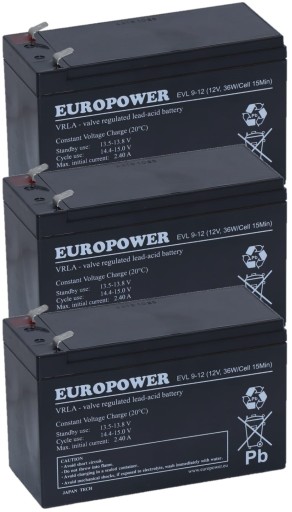 АККУМУЛЯТОРЫ TBC3 КОМПЛЕКТ АККУМУЛЯТОРОВ ДЛЯ ИБП APC EATON POWERWALKER 3x EVL 9-12