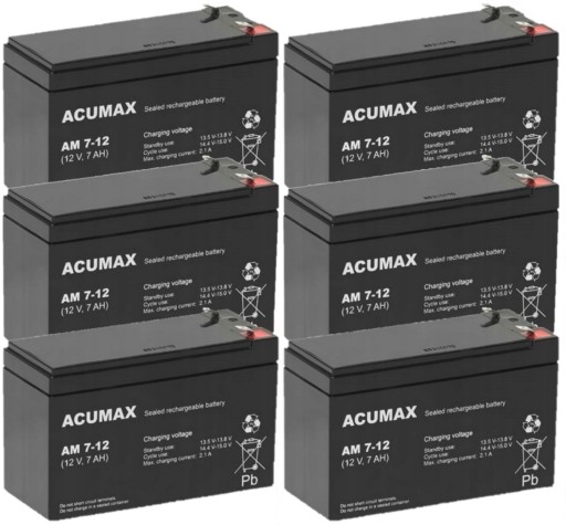 TBC31 АККУМУЛЯТОРЫ КОМПЛЕКТ АККУМУЛЯТОРОВ ДЛЯ ИБП APC EATON POWERWALKER 6x AM 7-12