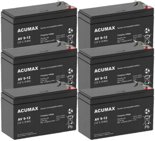 АККУМУЛЯТОРЫ TBC31 КОМПЛЕКТ АККУМУЛЯТОРОВ ДЛЯ ИБП APC EATON POWERWALKER 6x AV 9-12