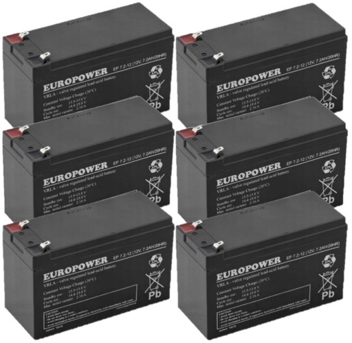 АККУМУЛЯТОРЫ TBC31 КОМПЛЕКТ АККУМУЛЯТОРОВ ДЛЯ ИБП APC EATON POWERWALKER 6x EP 7.2-12
