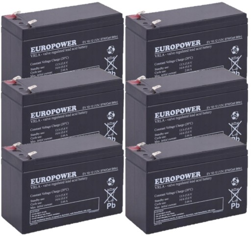 АККУМУЛЯТОРЫ TBC31 КОМПЛЕКТ АККУМУЛЯТОРОВ ДЛЯ ИБП APC EATON POWERWALKER 6x EV 10-12