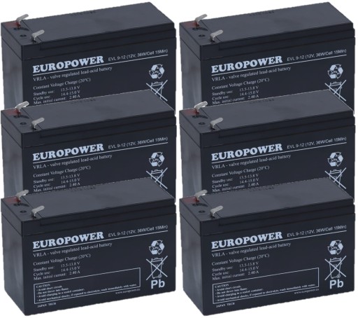 TBC31 АККУМУЛЯТОРЫ КОМПЛЕКТ АККУМУЛЯТОРОВ ДЛЯ ИБП APC EATON POWERWALKER 6x EVL 9-12