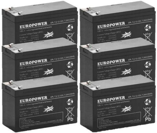 TBC31 АККУМУЛЯТОРЫ ИБП АККУМУЛЯТОРНЫЙ КОМПЛЕКТ APC EATON POWERWALKER 6x EPL 7.2-12