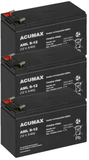 АККУМУЛЯТОРЫ TBC32 КОМПЛЕКТ АККУМУЛЯТОРОВ ДЛЯ ИБП APC EATON POWERWALKER 3x AML 9-12