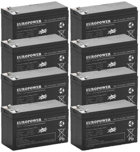 TBC33 АККУМУЛЯТОРЫ ИБП АККУМУЛЯТОРНЫЙ КОМПЛЕКТ APC EATON POWERWALKER 8x EPL 7.2-12