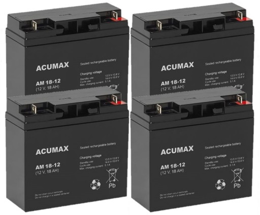 АККУМУЛЯТОРЫ TBC40 КОМПЛЕКТ АККУМУЛЯТОРОВ ДЛЯ ИБП APC EATON POWERWALKER 4x AM 18-12