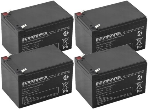 АККУМУЛЯТОРЫ TBC44 КОМПЛЕКТ АККУМУЛЯТОРОВ ДЛЯ ИБП APC EATON POWERWALKER 4x EP 12-12