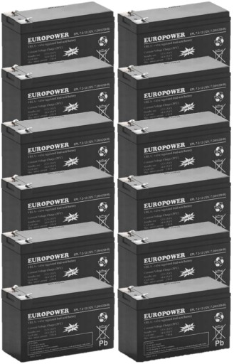 TBC49 АККУМУЛЯТОРЫ ИБП АККУМУЛЯТОРНЫЙ КОМПЛЕКТ APC EATON POWERWALKER 12x EPL 7.2-12