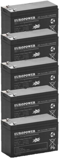 АККУМУЛЯТОРЫ TBC5 КОМПЛЕКТ АККУМУЛЯТОРОВ ДЛЯ ИБП APC EATON POWERWALKER 5x EPL 7.2-12
