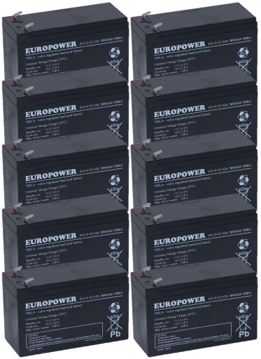 АККУМУЛЯТОРЫ TBC7 КОМПЛЕКТ АККУМУЛЯТОРОВ ДЛЯ ИБП APC EATON POWERWALKER 10x EVL 9-12