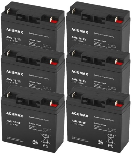 АККУМУЛЯТОРЫ TBC70 КОМПЛЕКТ АККУМУЛЯТОРОВ ДЛЯ ИБП APC EATON POWERWALKER 6x AML 18-12