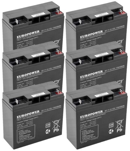 АККУМУЛЯТОРЫ TBC70 КОМПЛЕКТ АККУМУЛЯТОРОВ ДЛЯ ИБП APC EATON POWERWALKER 6x EP 17-12