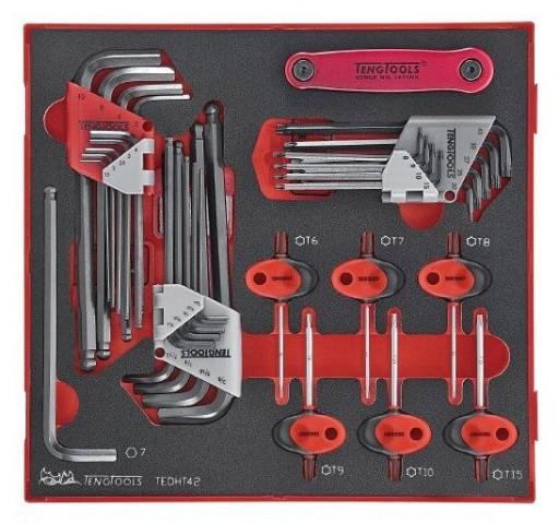 TENG TOOLS TEDHT42 Набір шестигранних ключів 42 шт.