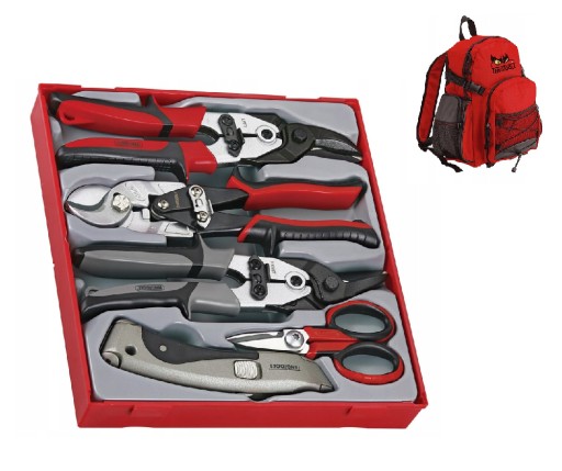 НАБОР TENGTOOLS ИЗ ЛИСТОВОГО МЕТАЛЛА, КАБЕЛЯ, НОЖНИЦ TTDCT05 144020104 РЮКЗАК