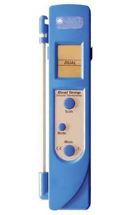 ДВОЙНОЙ ИНФРАКРАСНЫЙ/КОНТАКТНЫЙ ТЕРМОМЕТР ДИАПАЗОН ТЕМПЕРАТУРЫ -55 OC ДО 220 OC