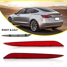 1077406-00-F - TESLA MODEL 3 2017 17 ВІДБИВАЧ ЗАДНЬОГО БАМПЕРА ЗАДНІЙ ЛІВИЙ