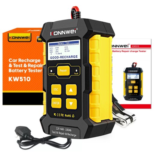 KONNWEI KW510 12V БАТАРЕЯ ТЕСТЕР 5A ЗАРЯДКИ