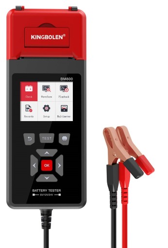 ТЕСТЕР АККУМУЛЯТОРА с ПРИНТЕРОМ 6В 12В 24В